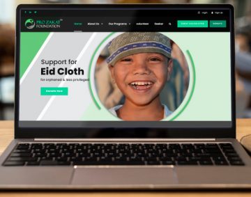Pro Zakat Foundation Website Layout